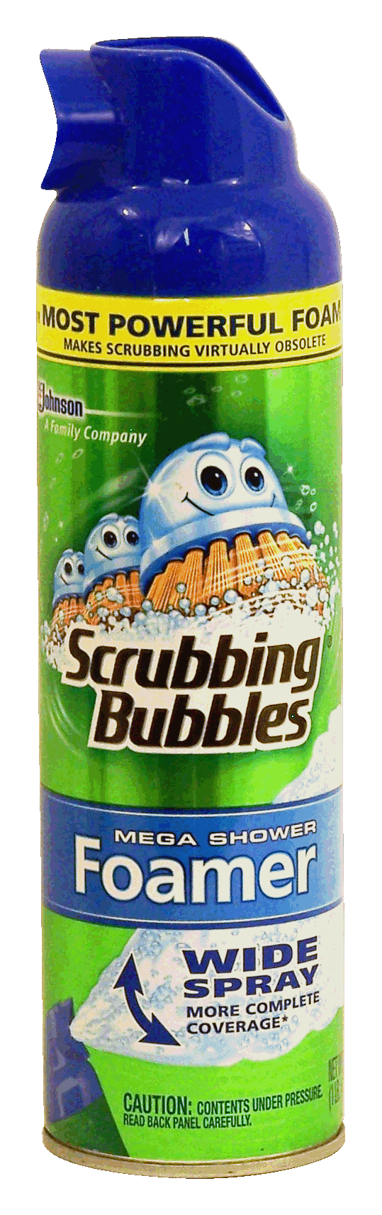 Scrubbing Bubbles&nbsp;&nbsp;mega shower foamer with ultra cling, wide spray, glade rainshower Full-Size Picture
